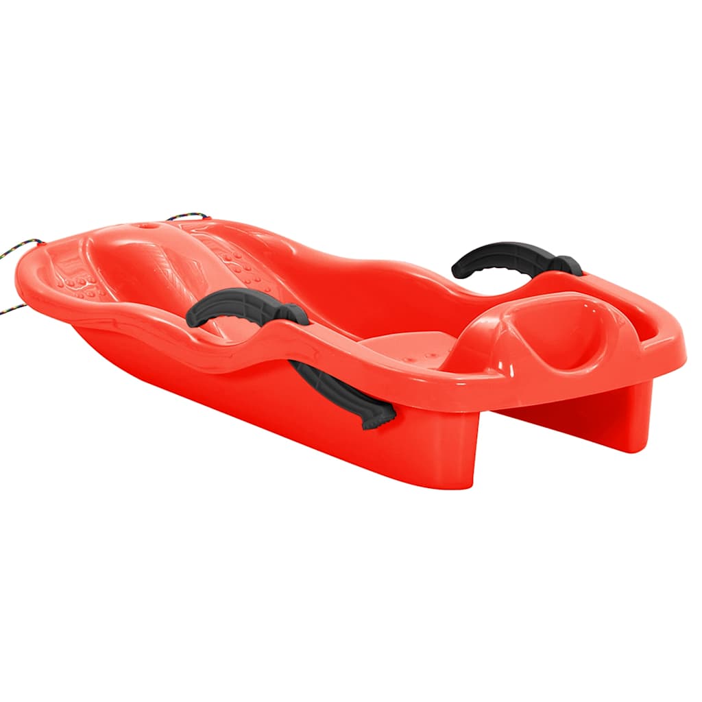 Sledge with Brakes 87x40x18 cm Polypropylene Red
