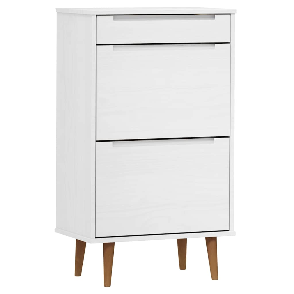 Shoe Cabinet "MOLDE" Solid Wood Pine