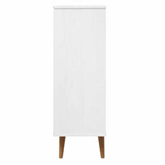 vidaXL Shoe Cabinet MOLDE White 59,5x35x103 cm Solid Wood Pine 6