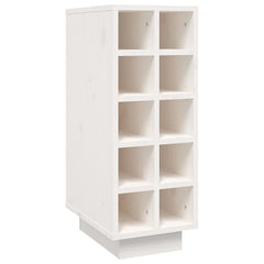 vidaXL Wine Cabinet White 23x34x61 cm Solid Wood Pine 2
