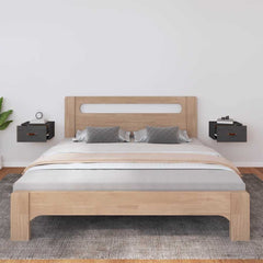 vidaXL Wall-mounted Bedside Cabinets 2 pcs Grey 40x29.5x22 cm 3