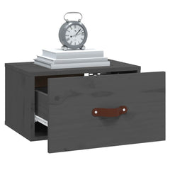 vidaXL Wall-mounted Bedside Cabinets 2 pcs Grey 40x29.5x22 cm 4