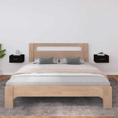 vidaXL Wall-mounted Bedside Cabinets 2 pcs Black 40x29.5x22 cm 1