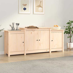 Sideboard 164x37x68 cm Solid Wood Pine Natural