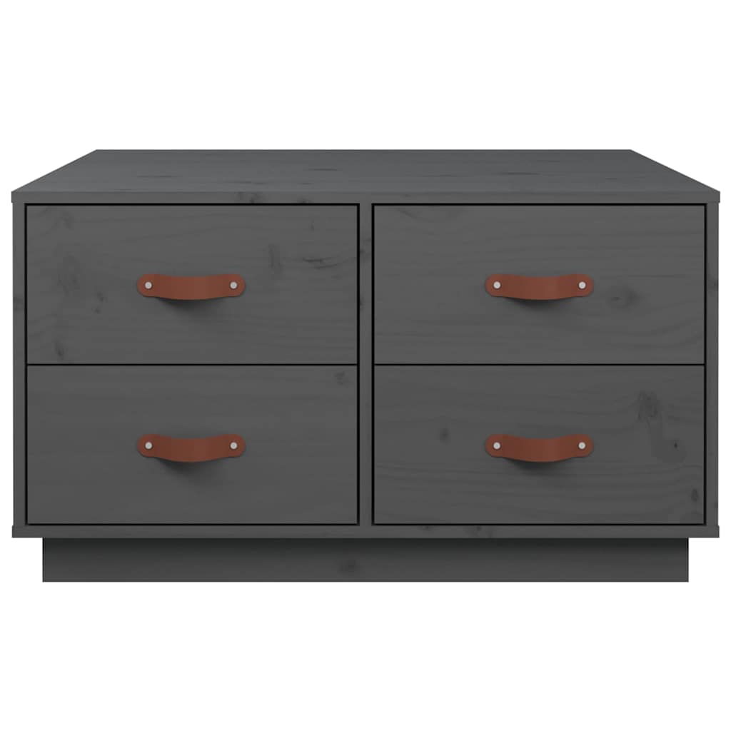 Coffee Table 80x80x45 cm Solid Wood Pine Grey