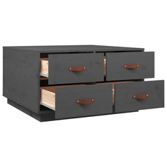 Coffee Table 80x80x45 cm Solid Wood Pine Grey