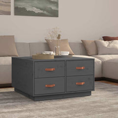 Coffee Table 80x80x45 cm Solid Wood Pine Grey