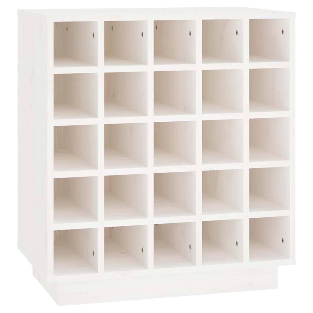 vidaXL Wine Cabinet White 55,5x34x61 cm Solid Wood Pine 2