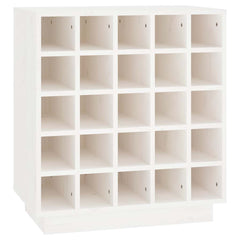 vidaXL Wine Cabinet White 55,5x34x61 cm Solid Wood Pine 2