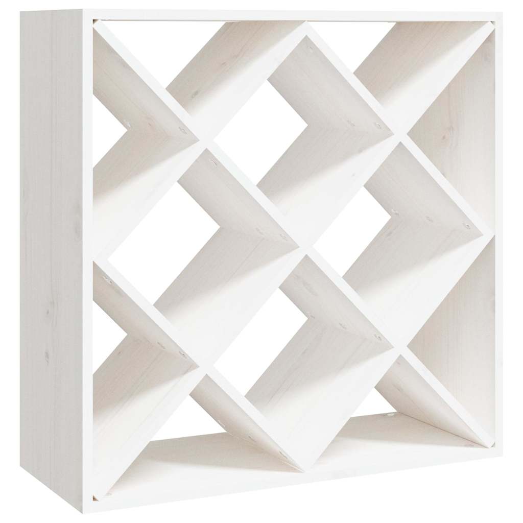 vidaXL Wine Cabinet White 62x25x62 cm Solid Wood Pine 2