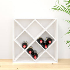 vidaXL Wine Cabinet White 62x25x62 cm Solid Wood Pine 3