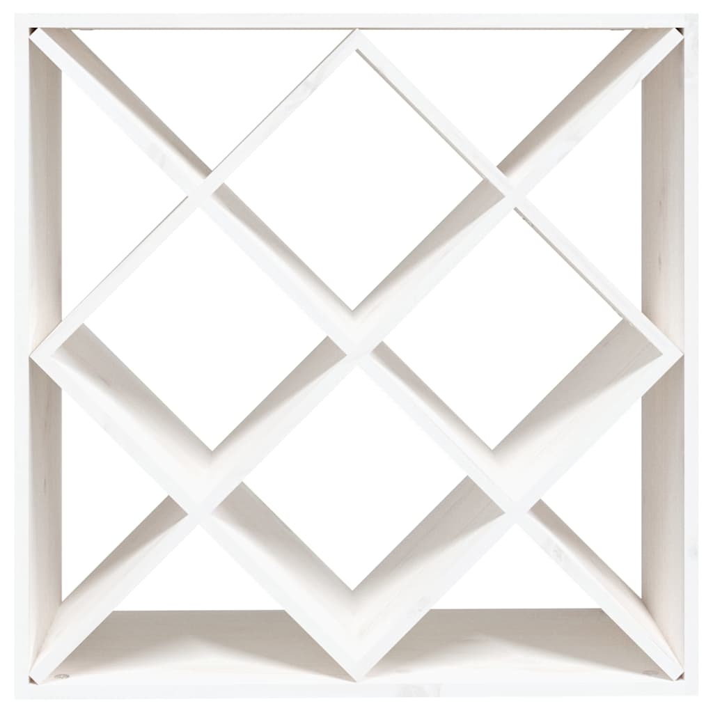 vidaXL Wine Cabinet White 62x25x62 cm Solid Wood Pine 4