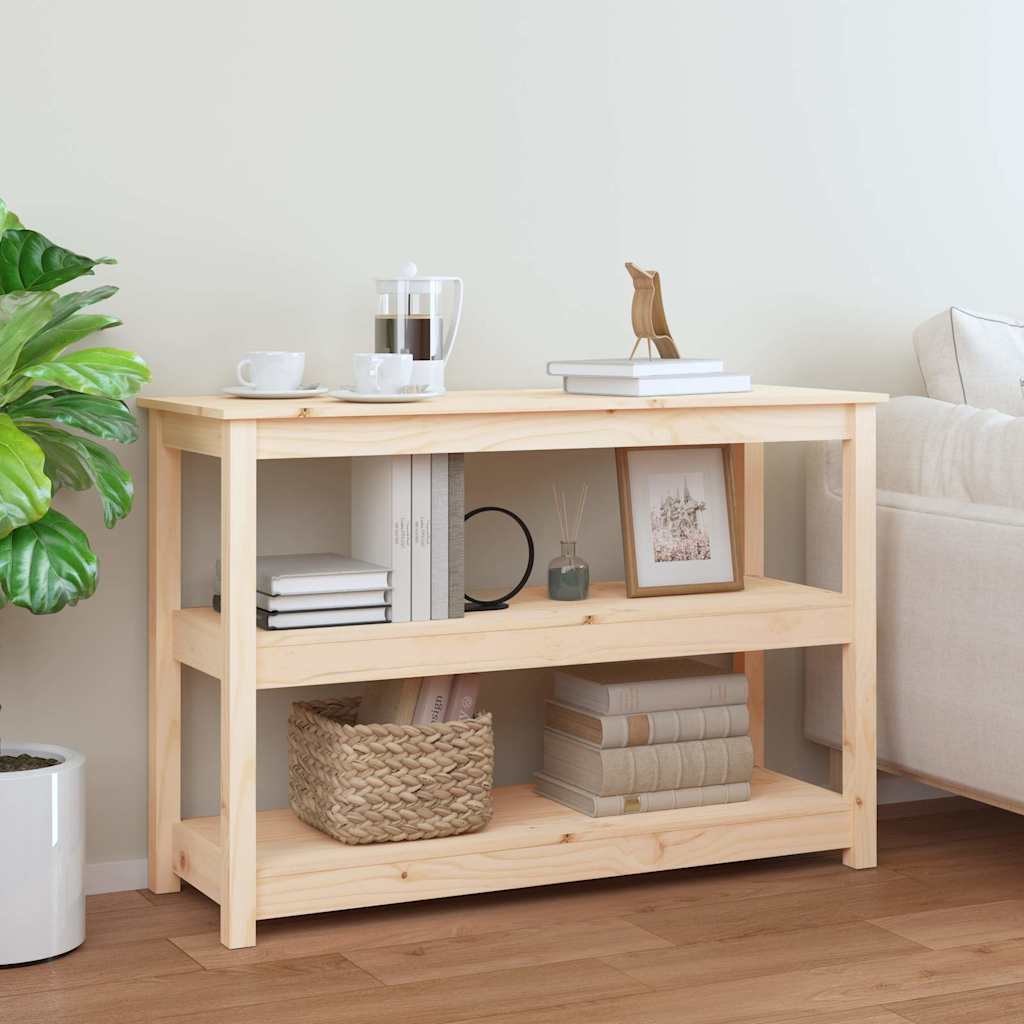 vidaXL Console Table 110x40x74 cm Solid Wood Pine 1