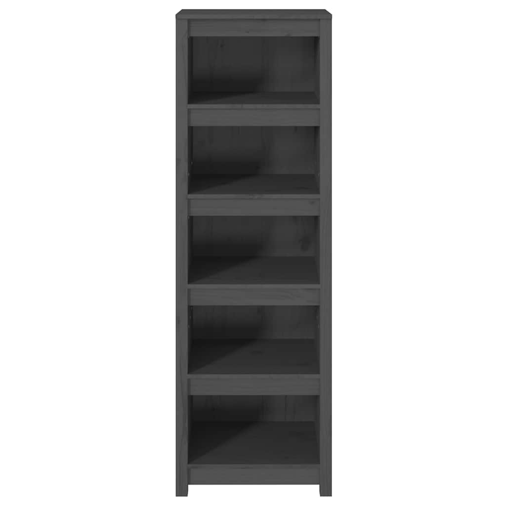 Book Cabinet 50x35x154 cm Solid Wood Pine Grey 154 cm