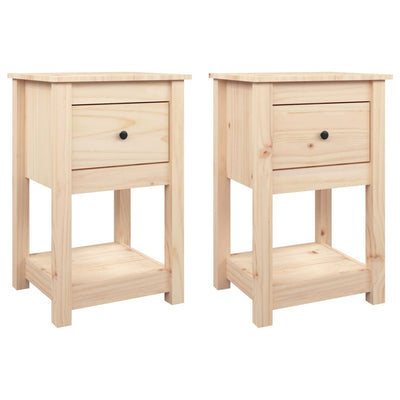 Bedside Cabinets 2 pcs 40x35x61.5 cm Solid Wood Pine