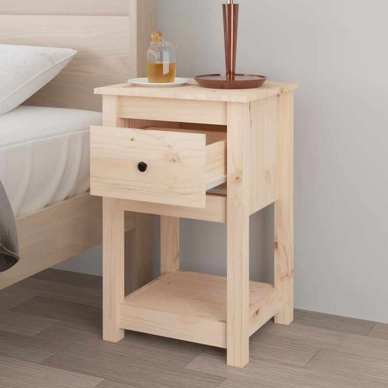 Bedside Cabinets 2 pcs 40x35x61.5 cm Solid Wood Pine