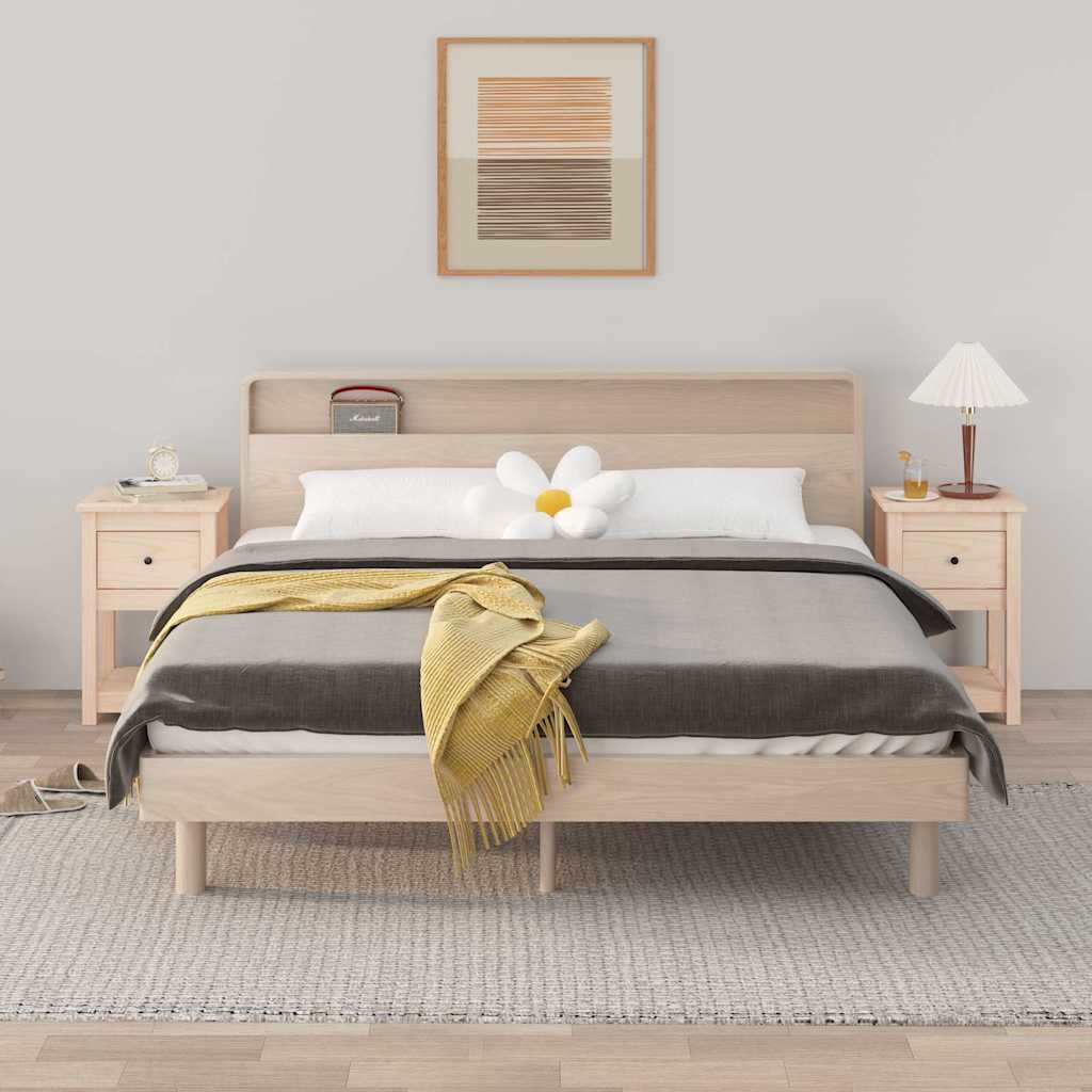 vidaXL Bedside Cabinet 40x35x61.5 cm Solid Wood Pine