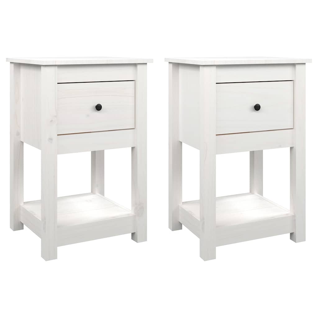 Bedside Cabinet Solid Wood Pine