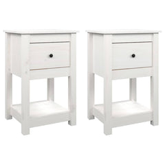 Bedside Cabinet Solid Wood Pine