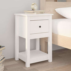 Bedside Cabinet Solid Wood Pine