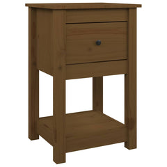 vidaXL Bedside Cabinet Honey Brown 40x35x61.5 cm Solid Wood Pine 2