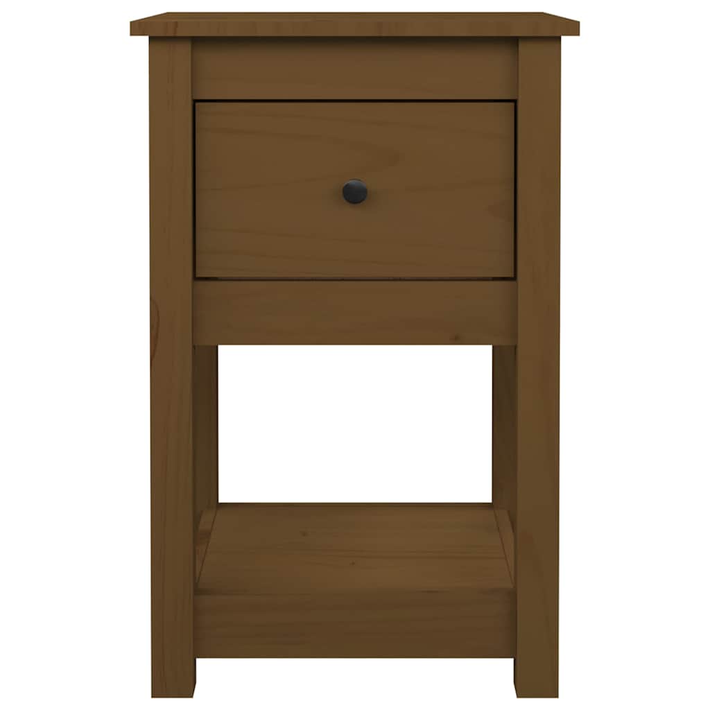 vidaXL Bedside Cabinet Honey Brown 40x35x61.5 cm Solid Wood Pine 5