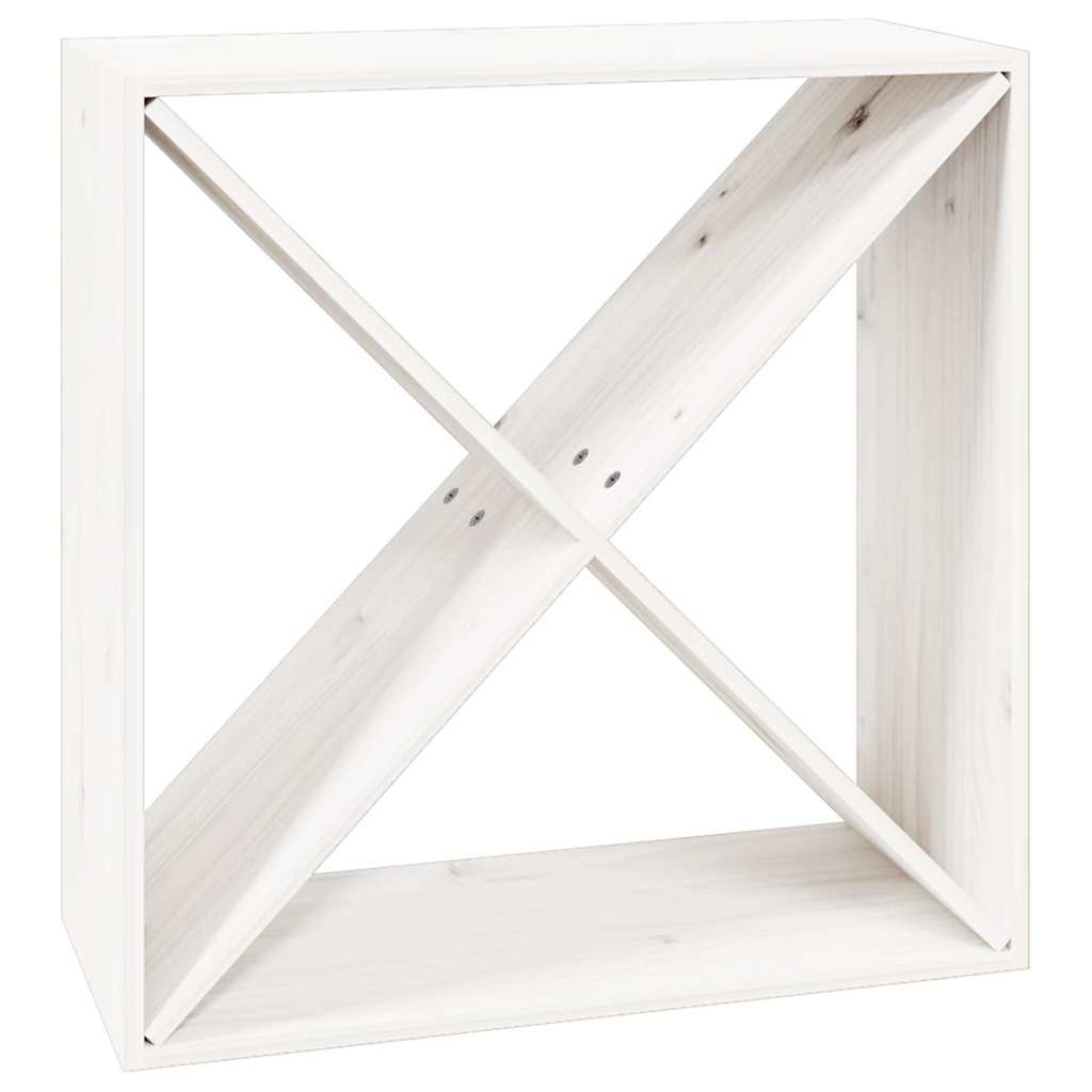 vidaXL Wine Cabinet White 62x25x62 cm Solid Wood Pine 2