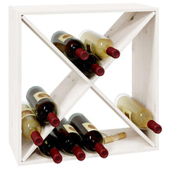vidaXL Wine Cabinet White 62x25x62 cm Solid Wood Pine 6