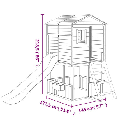 Outdoor Playset Solid Wood Fir