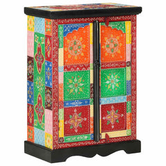vidaXL Hand Painted Sideboard with Doors 53x30x75 cm Solid Wood Mango 1