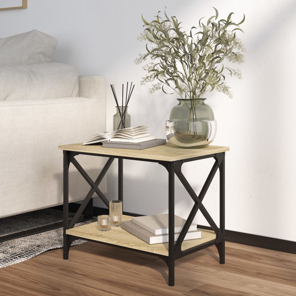 vidaXL Side Table Sonoma Oak 55x38x45 cm Engineered Wood 3