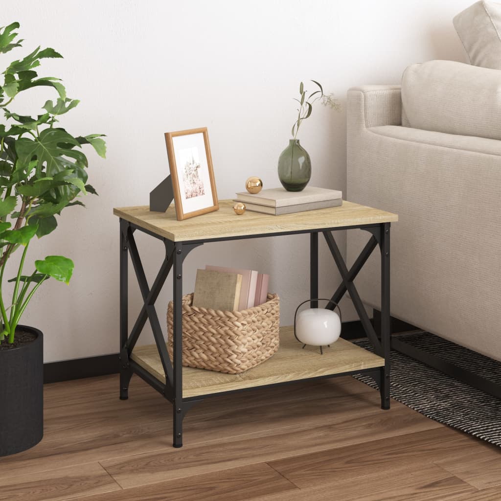 vidaXL Side Table Sonoma Oak 55x38x45 cm Engineered Wood 1