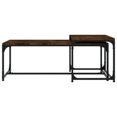 vidaXL Coffee Tables 2 pcs Smoked Oak Engineered Wood 4