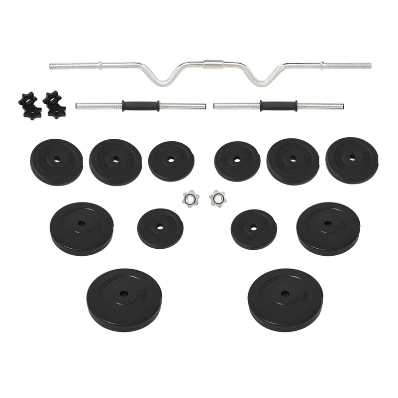 Curl Barbell and Dumbbell with Plates 60 kg