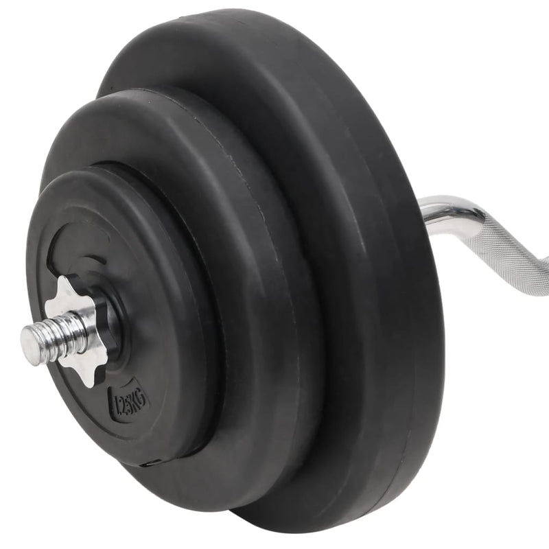 Curl Barbell and Dumbbell with Plates 60 kg