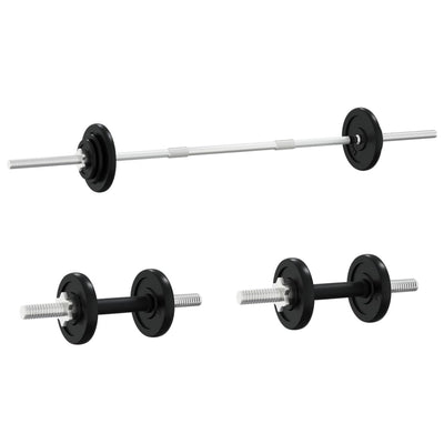 Barbell and Dumbbell with Plates 60 kg Cast Iron