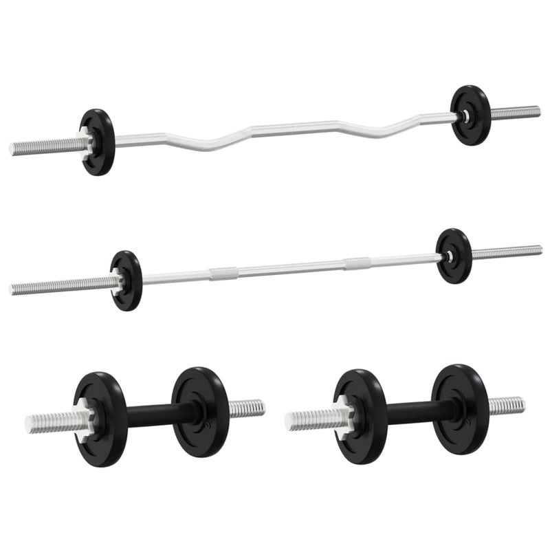 Barbell and Dumbbell with Plates 60 kg Cast Iron