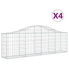 Arched Gabion Baskets Galvanised Iron 4 pcs 200 x 30 x 40/60 cm – 200 x 50 x 220/240 cm 200 x 30 x 60/80 cm