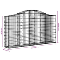 Arched Gabion Baskets Galvanised Iron