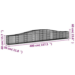 Arched Gabion Baskets Galvanised Iron