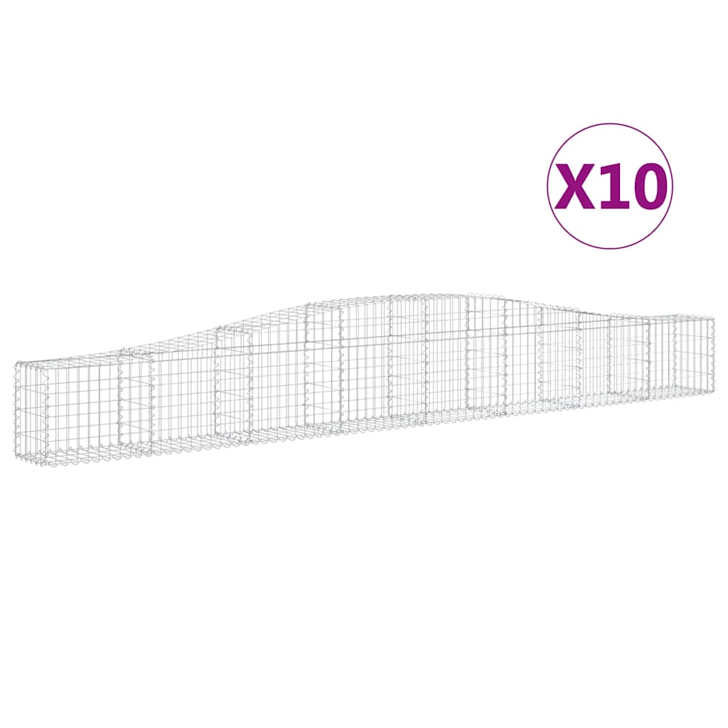 Arched Gabion Baskets Galvanised Iron 10 pcs 400 x 30 x 40/60 cm – 400 x 50 x 220/240 cm 400 x 30 x 40/60 cm