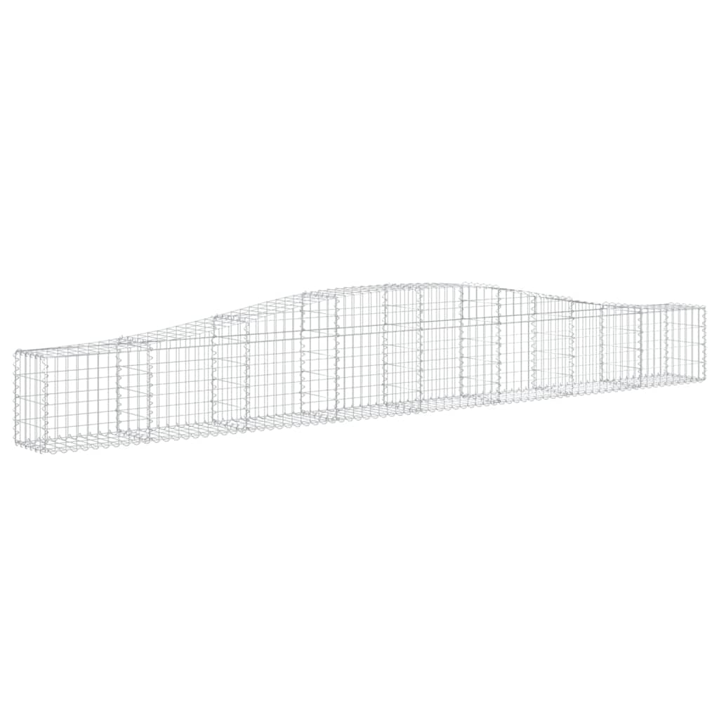 vidaXL Arched Gabion Baskets 20 pcs 400x30x40/60 cm Galvanised Iron 3