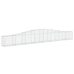 vidaXL Arched Gabion Baskets 20 pcs 400x30x40/60 cm Galvanised Iron 3