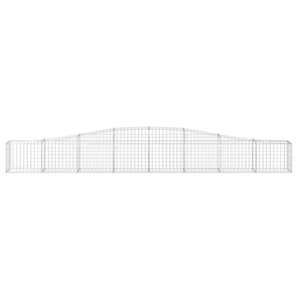 vidaXL Arched Gabion Baskets 20 pcs 400x30x40/60 cm Galvanised Iron 4