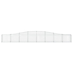 vidaXL Arched Gabion Baskets 20 pcs 400x30x40/60 cm Galvanised Iron 4