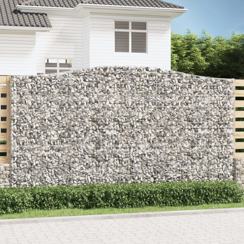 Arched Gabion Baskets 10 pcs 400x30x220/240 cm Galvanised Iron