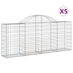 Arched Gabion Baskets Galvanised Iron 5 pcs 200 x 30 x 40/60 cm – 200 x 50 x 220/240 cm 200 x 30 x 80/100 cm