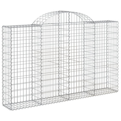 Arched Gabion Baskets 20 pcs 200x30x120/140 cm Galvanised Iron