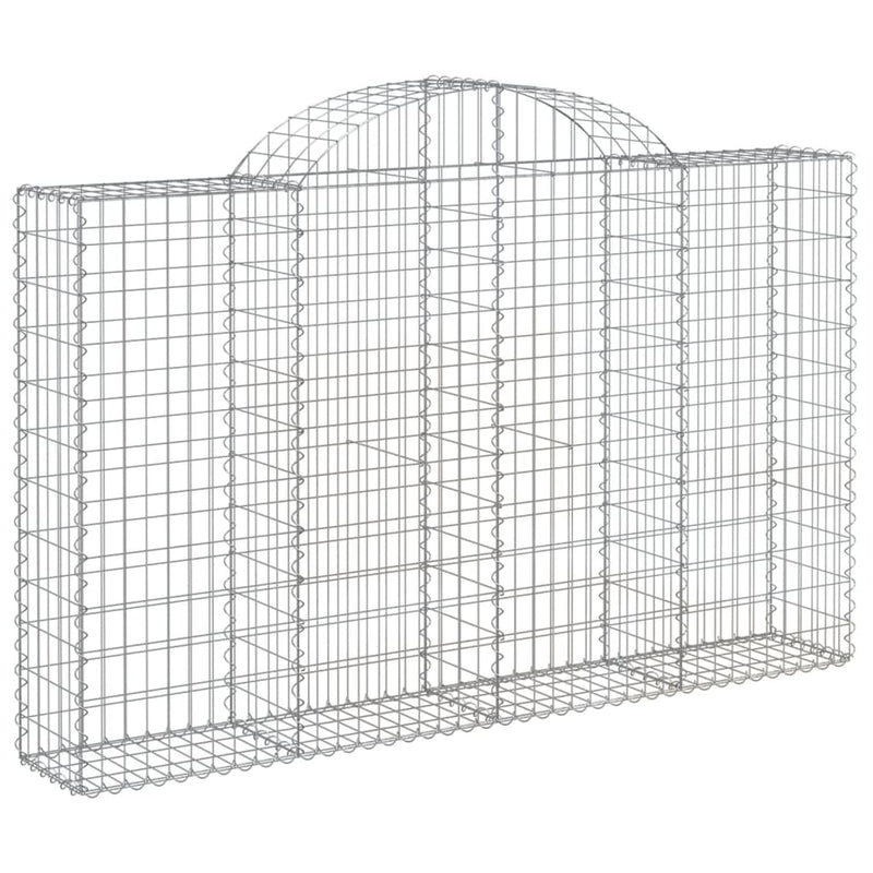 Arched Gabion Baskets 20 pcs 200x30x120/140 cm Galvanised Iron