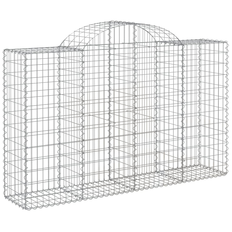 Arched Gabion Baskets 40 pcs 200x50x120/140 cm Galvanised Iron